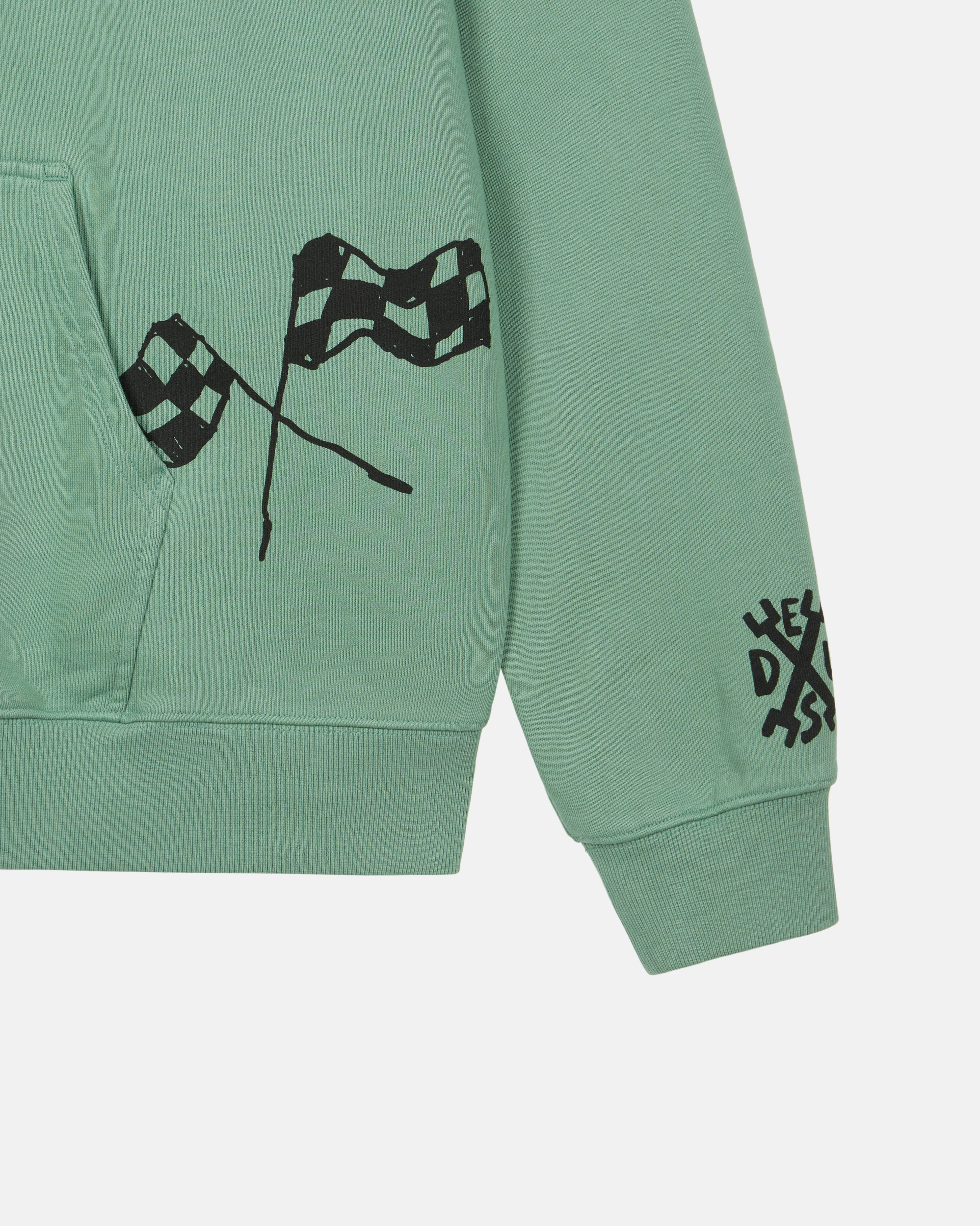 Doodle Dyed Hoodie - Green - Image 5