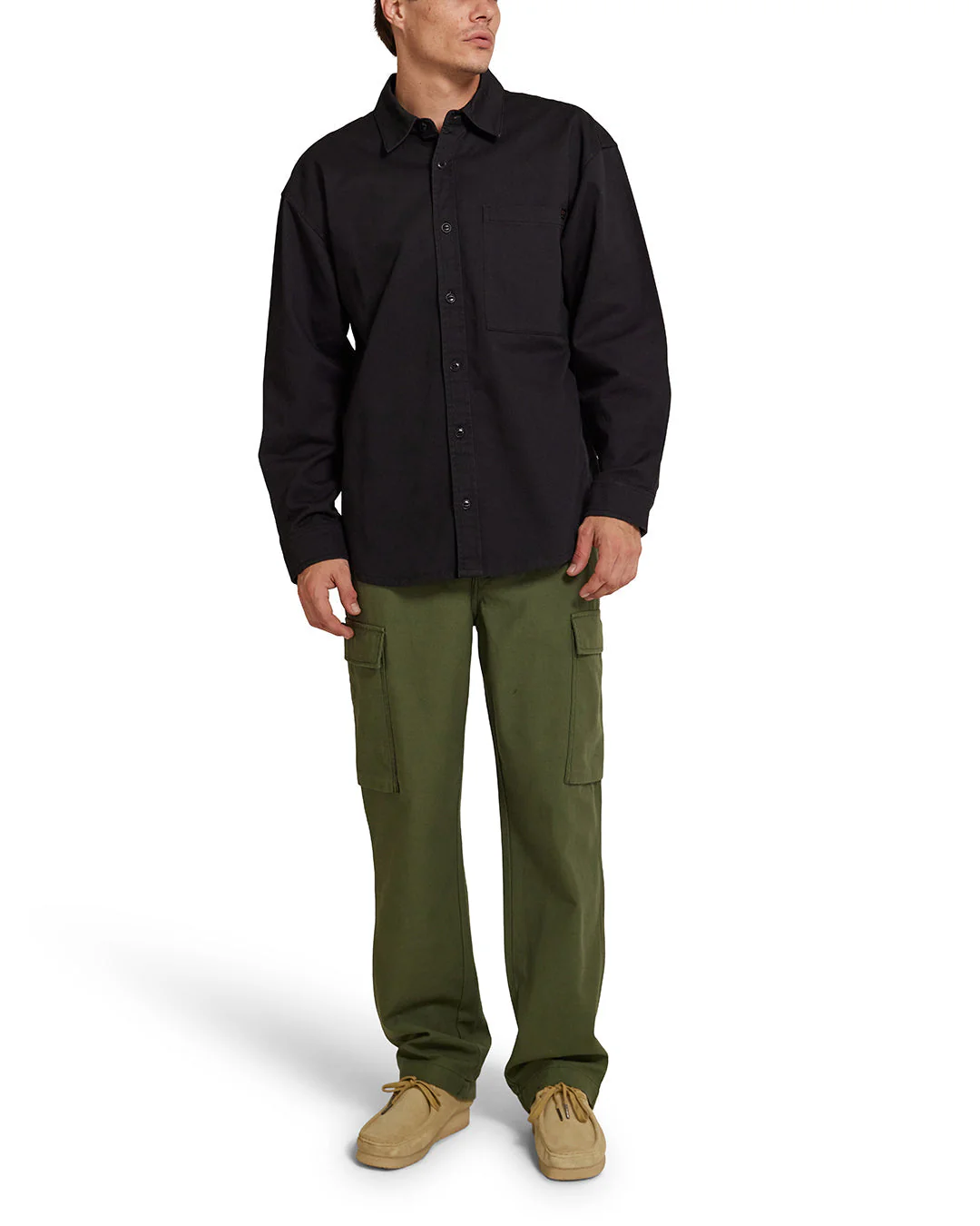 Frizell Twill Shirt - Anthracite - Image 3