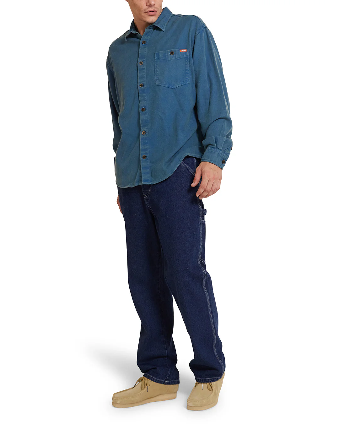 Keon Flannel Shirt - Moroccan Blue - Image 6