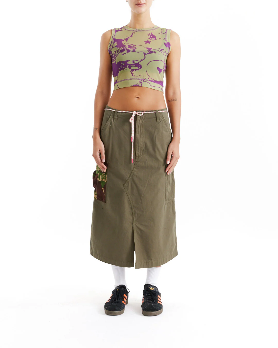 Kindness Mesh Tank - Moss - Image 3