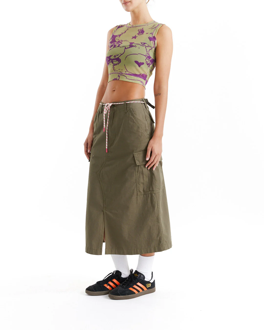 Kindness Mesh Tank - Moss - Image 5
